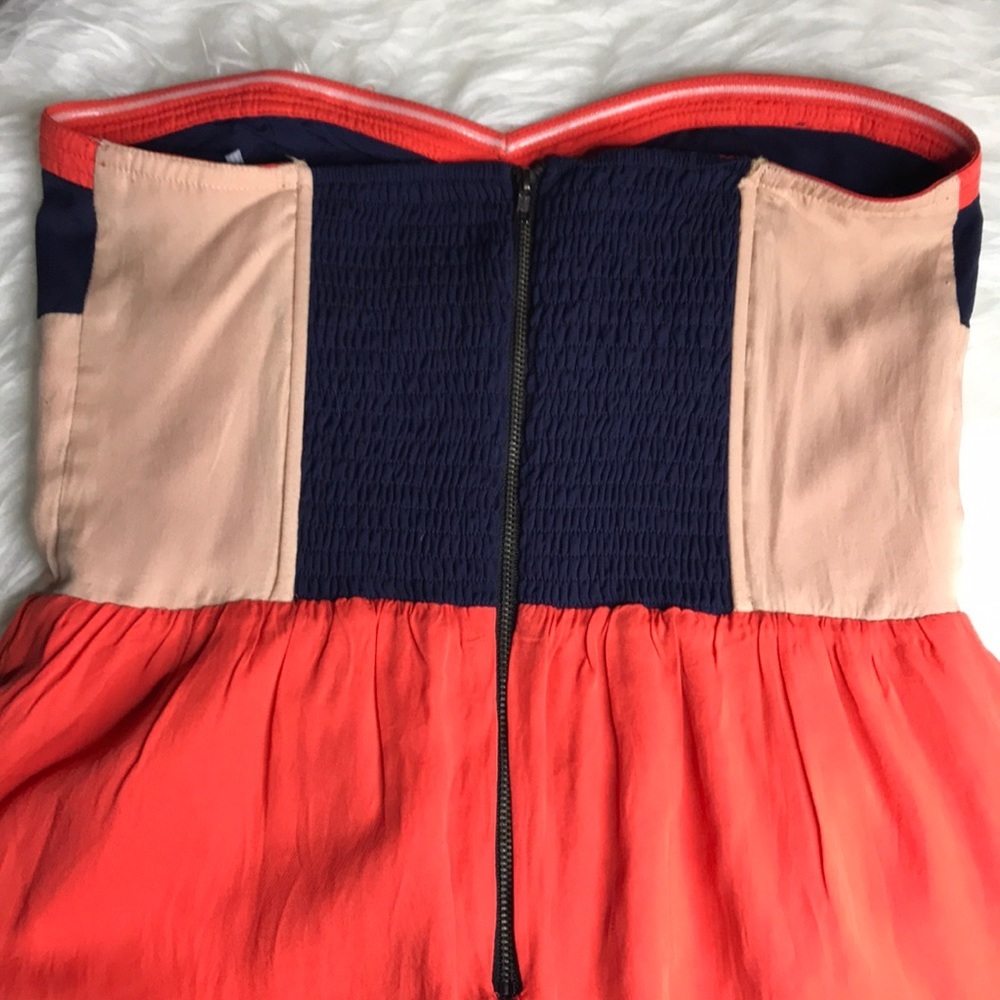 Sparkle & Fade Uo Colorblock Red Strapless Dress M - image 3